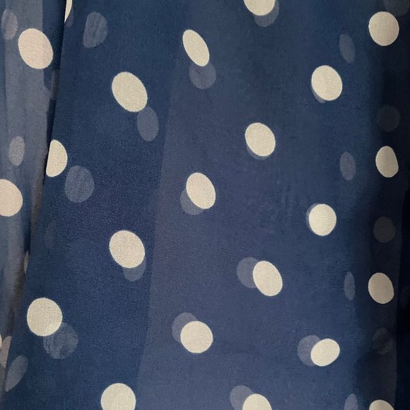 H&M polka dot blue blouse, size fits to US 2-6 - Picture 3 of 6